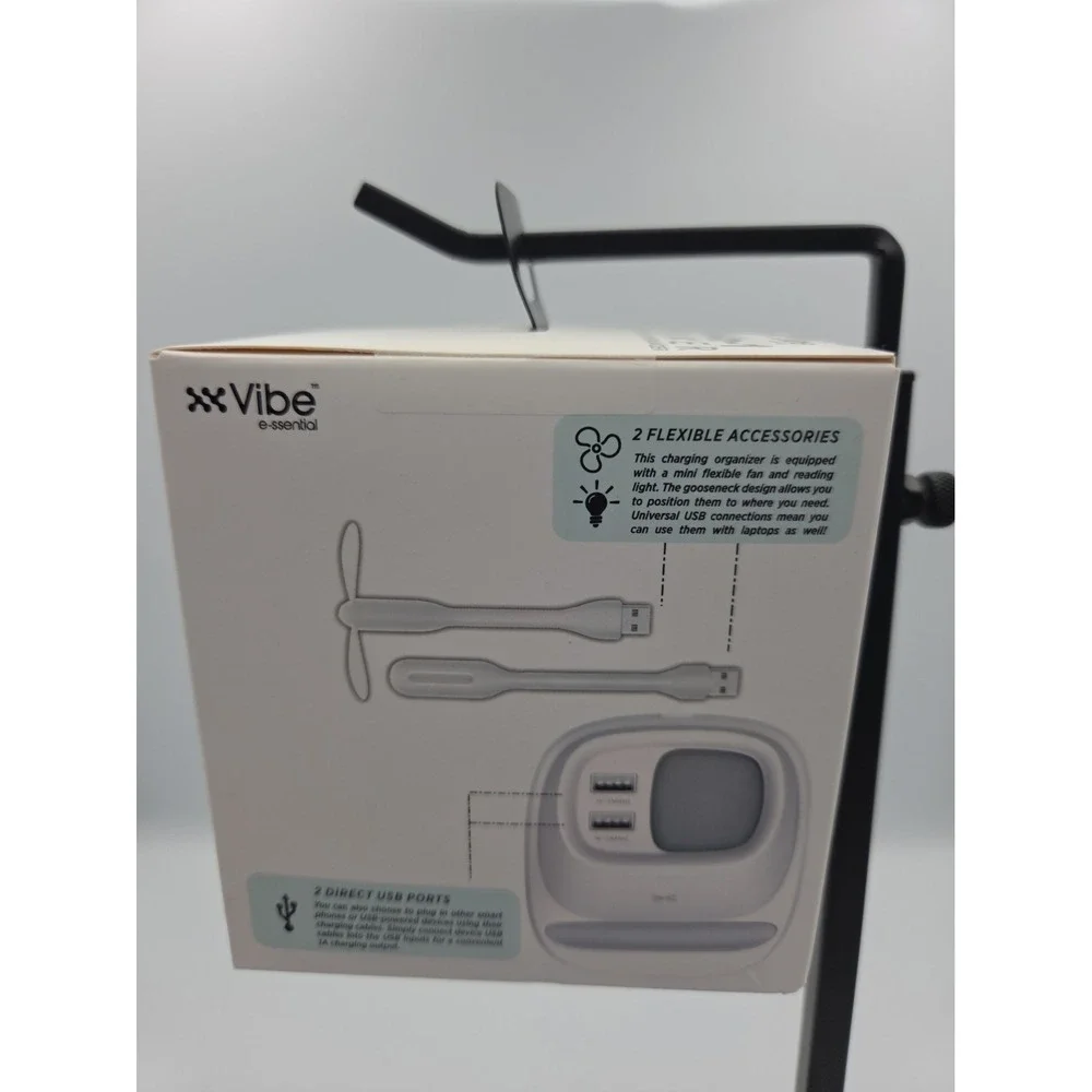 Vibe Essential Wireless Charging Stand 4- In- 1 Power Charging Organizer